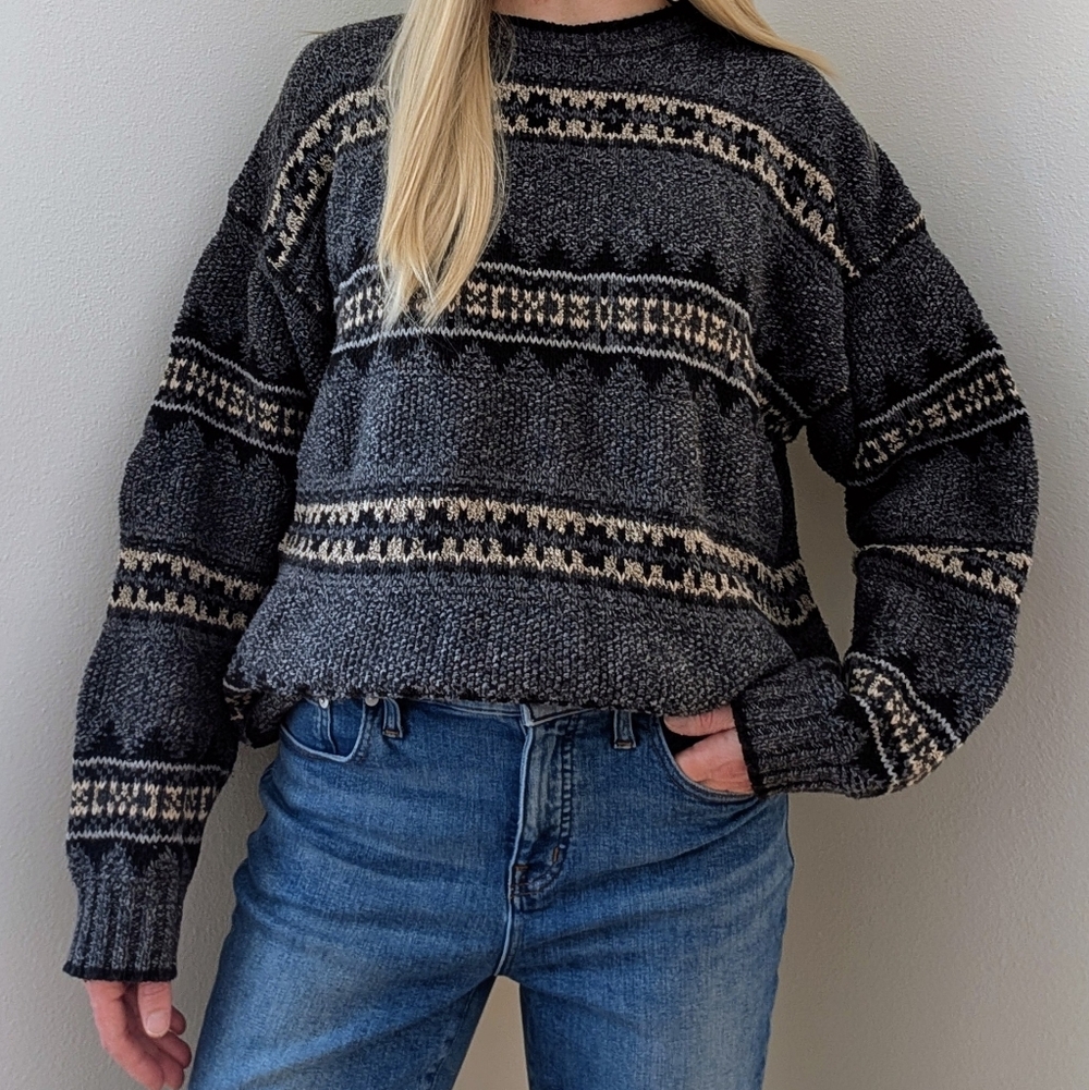 St John’s Bay Vintage Chunky Crewneck Sweater - Picture 2 of 11